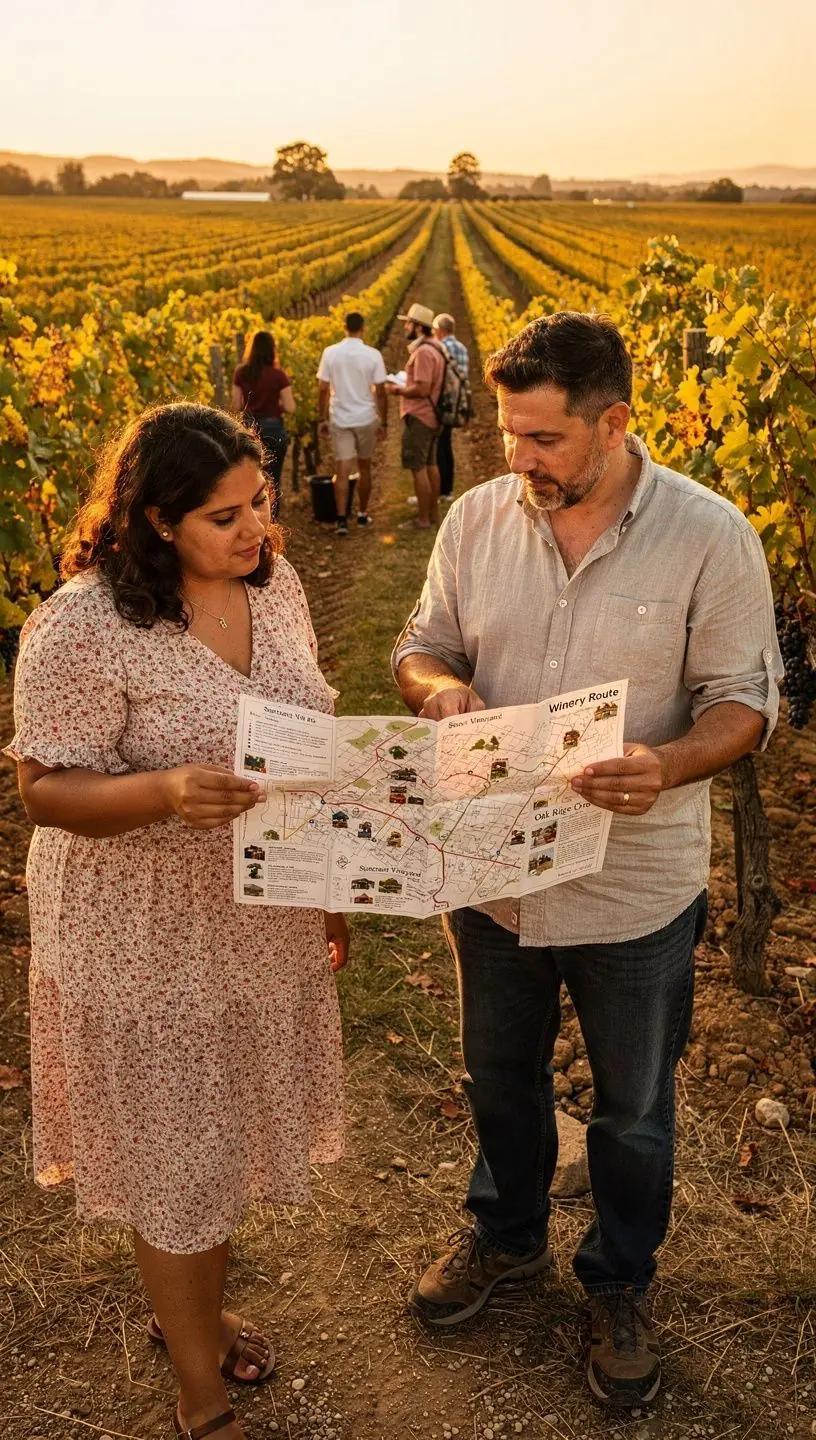 Mapa offline przedstawiająca popularne atrakcje turystyczne w Stanach Zjednoczonych z zaznaczonymi czasami trwania wizyt.