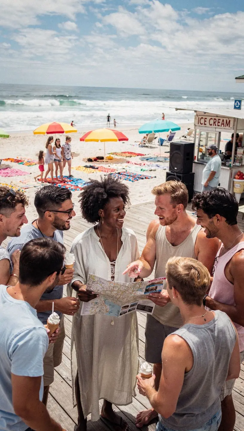 Zespół ludzi pracujących nad planowaniem podróży w biurze podróży.